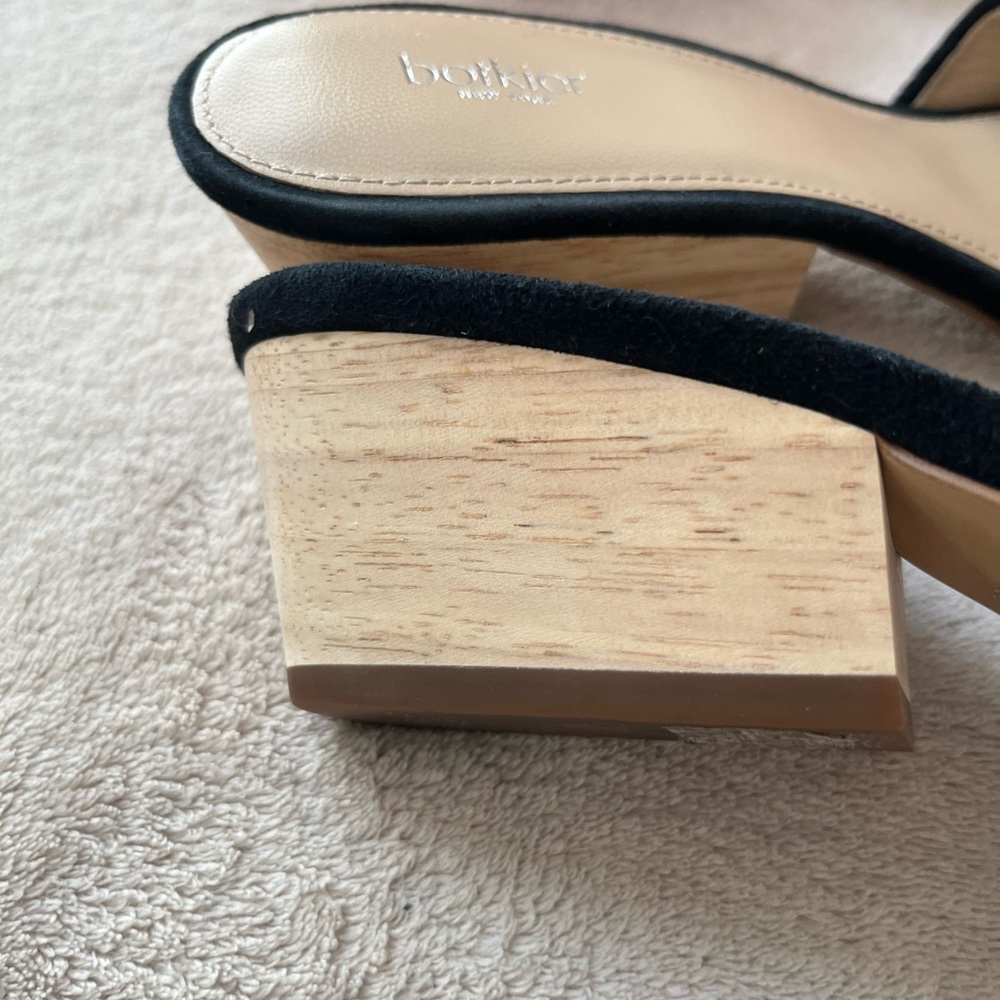 Botkier New York Women's Black Carlie Suede Mule with Block Heel Size 7.5 - Picture 5 of 9